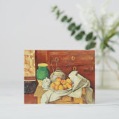 ポールセザンヌ | Still Life with a chest of Drawers ポストカード (スタンド正面)