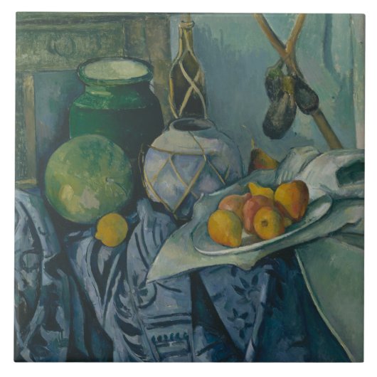 ポールセザンヌ- Still Life with a Ginger Jar タイル (正面)