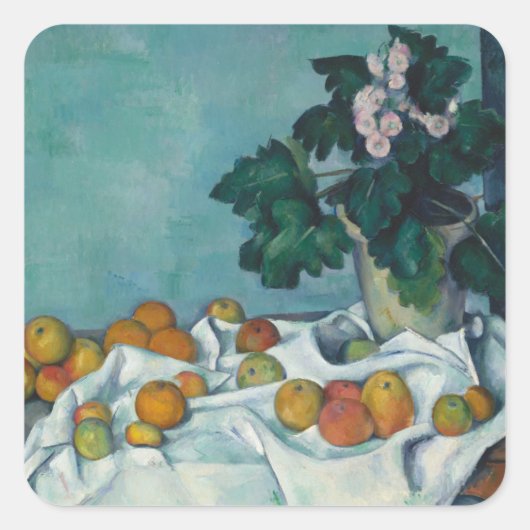 ポールセザンヌ | Still Life with Appleとポット スクエアシール (正面)