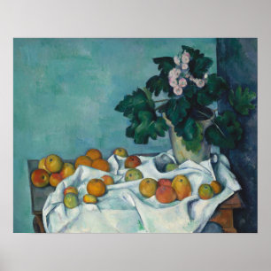 ポールセザンヌ Still Life with Appleとポット ポスター