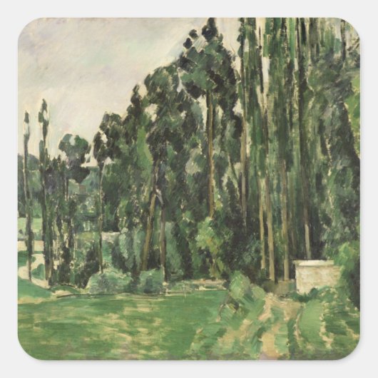 ポールセザンヌ | The Poplars, c.1879-82 スクエアシール (正面)