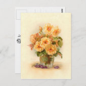 ポールデロンプリフラワービクトリアンバラブーケ ポストカード (正面/裏面)