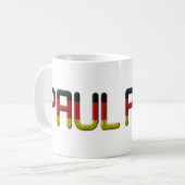 ポールドイツ国旗の名前ドイツタイポグラフィ コーヒーマグカップ (正面左)