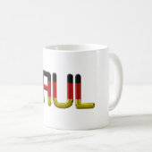 ポールドイツ国旗の名前ドイツタイポグラフィ コーヒーマグカップ (正面右)