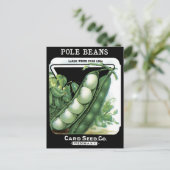 ポールビーンズヴィンテージシードパケットリマガーデンベジー ポストカード (スタンド正面)