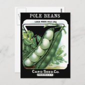 ポールビーンズヴィンテージシードパケットリマガーデンベジー ポストカード (正面/裏面)
