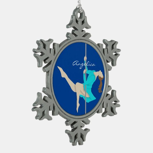 ポールフィットネス スノーフレークピューターオーナメント (左)