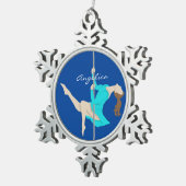 ポールフィットネス スノーフレークピューターオーナメント (右)