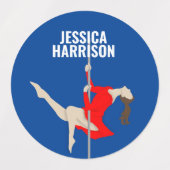 ポールフィットネス ラベル (デザイン1)