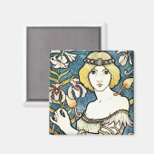 ポールベルトンサロンデセントヴィンテージアールヌーボー マグネット (正面/裏面)