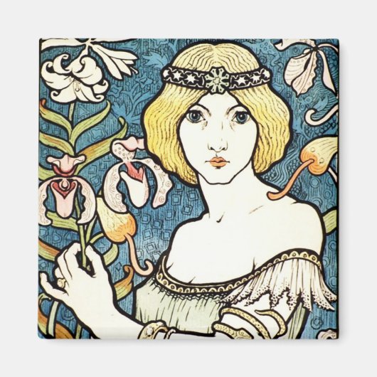 ポールベルトンサロンデセントヴィンテージアールヌーボー マグネット (正面)