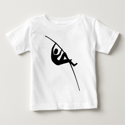 ポールボルト – 黒 ベビーTシャツ (正面)