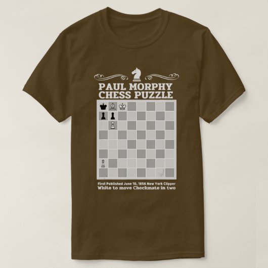 ポールモーフィチェスパズルチェスプレーヤー Tシャツ (デザイン正面)