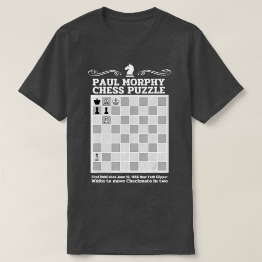 ポールモーフィチェスパズルチェスプレーヤー Tシャツ (デザイン正面)