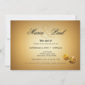 ポールラスベガスデラックス結婚ズ |赤い黒の金ゴールド 招待状 (裏面)