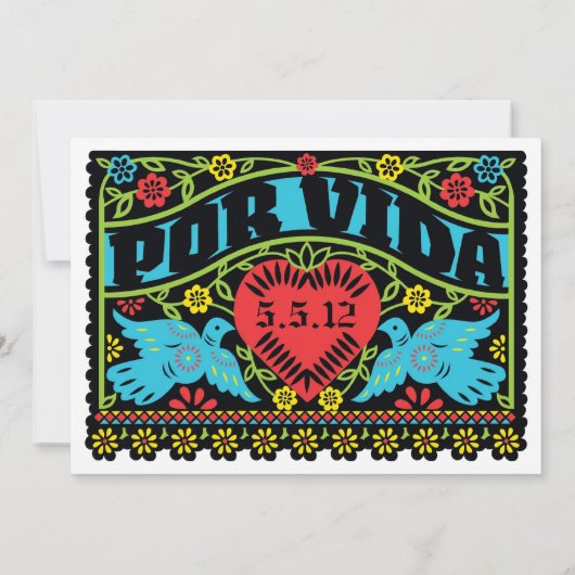 ポールヴィダラブバーズパペルピカド招待状 招待状 (裏面)