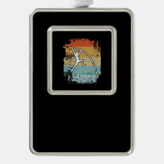 ポールヴォールトレトロ シルバープレートフレームオーナメント (正面)