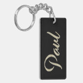 ポール名ホワイトゴールドシュリュッセランナーガーアンハンガー キーホルダー (正面左)