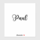 ポール名 – 手書き書道 シール (シート)