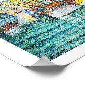 ポール賛美・シニャックによるグロイでのマグロ船団の ポスター (角)