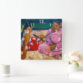 ポール・ガウギン – タヒチの女性 スクエア壁時計 (ホーム)