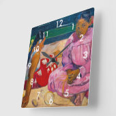 ポール・ガウギン – タヒチの女性 スクエア壁時計 (傾斜)
