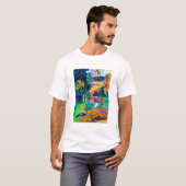 ポール・ガウギン・ポリネシア風景 Tシャツ (正面フル)