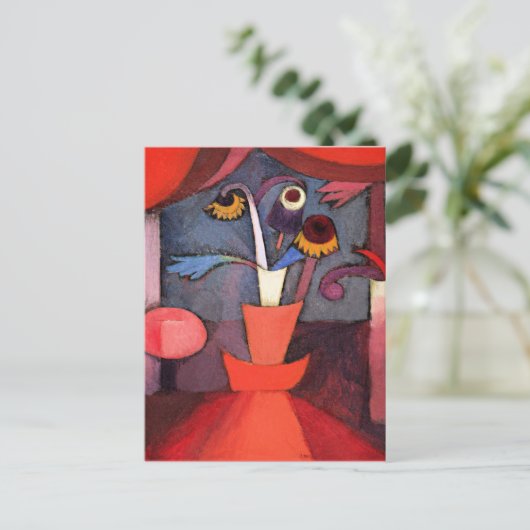 ポール·クリー絵画の有名な秋の花。 シーズンポストカード (スタンド正面)