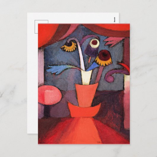 ポール·クリー絵画の有名な秋の花。  シーズンポストカード (正面/裏面)