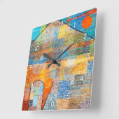 ポール·クリー·アド·パルナッサム スクエア壁時計 (傾斜)