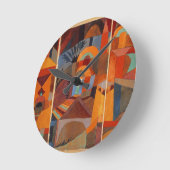 ポール・クリー・抽象芸術・アモダンート・オ絵画レンジズ ラウンド壁時計 (傾斜)