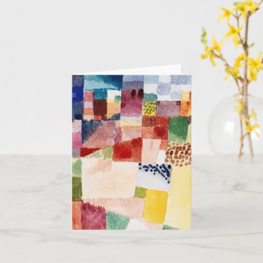 ポール・クレーによるハンマメットのモチーフ、抽象芸術 カード (黄色い花)