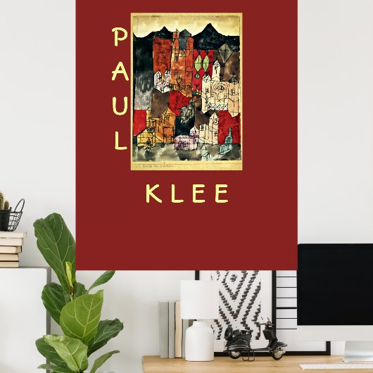 ポール・クレーによる教会の街 ポスター (ホームオフィス)