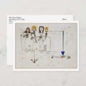 ポール・クレーによる美徳ワゴン ポストカード (正面/裏面)