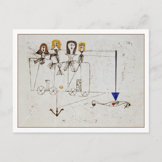 ポール・クレーによる美徳ワゴン ポストカード (正面)