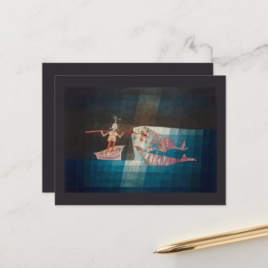 ポール・クレーによる船員オペラのバトルシーン ポストカード (正面/裏面インサイチュ)