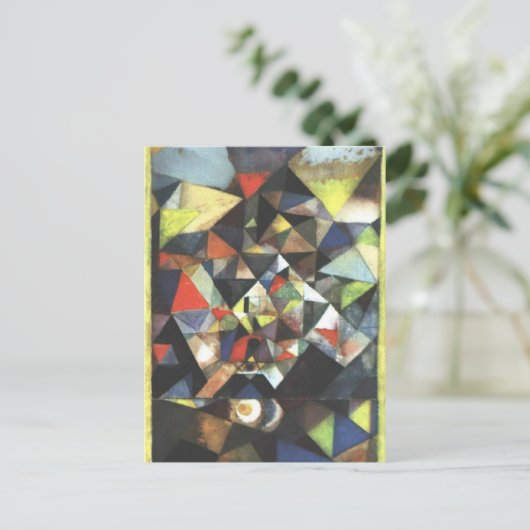 ポール・クレーによる「卵のある風景」 ポストカード (スタンド正面)