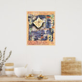 ポール・クレーのアートワーク、荒れ果てた風景 ポスター (キッチン)