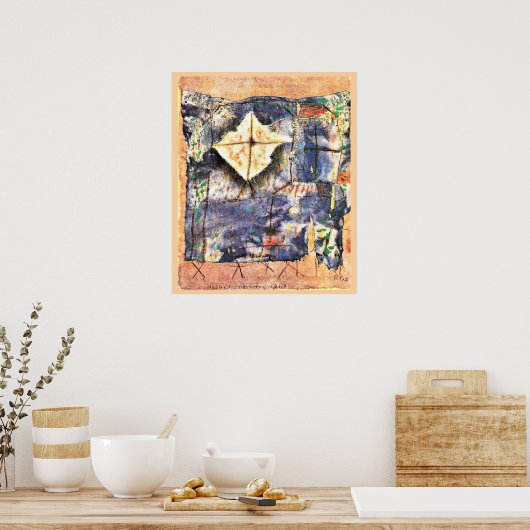 ポール・クレーのアートワーク、荒れ果てた風景 ポスター (キッチン)