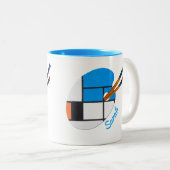 ポール・クレーの作品絵画をフィーチャーした美しいマグカップ ツートーンマグカップ (正面右)