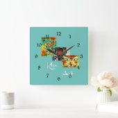 ポール・クレーの名画 スクエア壁時計 (ホーム)