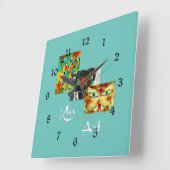 ポール・クレーの名画 スクエア壁時計 (傾斜)