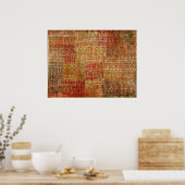 ポール・クレーの抽象芸術絵画大聖堂。 ポスター (キッチン)