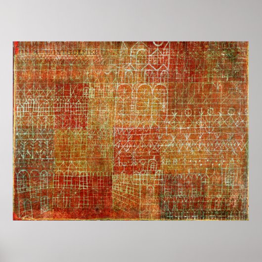 ポール・クレーの抽象芸術絵画大聖堂。 ポスター (正面)