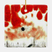 ポール・クレー絵画の有名な雲がバーを越えて セラミックオーナメント (裏面)