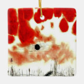 ポール・クレー絵画の有名な雲がバーを越えて セラミックオーナメント (正面)