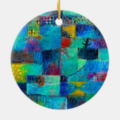 ポール・クレー絵画ズ・テラセッド・ガーデン セラミックオーナメント (裏面)