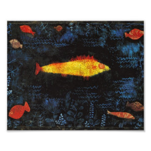 ポール・クレー金魚ヴィンテージ水彩画 フォトプリント