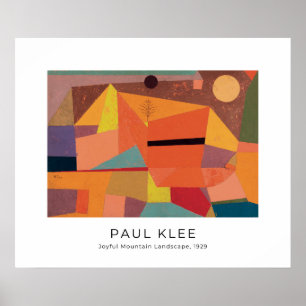 ポール・クレー、うれしそうな山景色 – ファインアート ポスター
