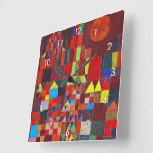 ポール・クレー・キャッスル&サン スクエア壁時計 (傾斜)